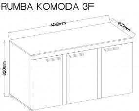 Komoda Rumba 3D 